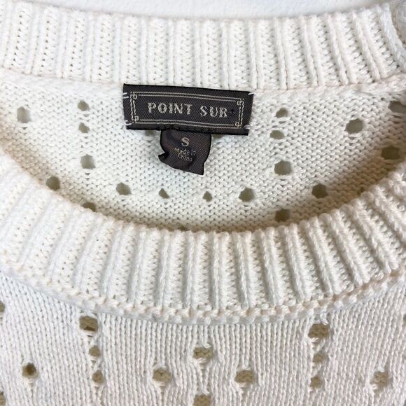 Point Sur Allover Pointelle Pullover Sweater - Picture 5 of 6